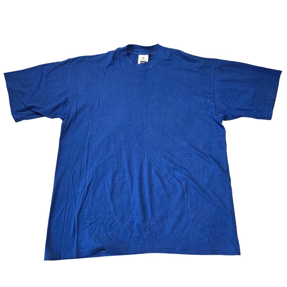 Vintage Lee Mens Heavyweight Cotton Blank‎ T-Shirt XL Blue Short Sleeve Boxy Y2k